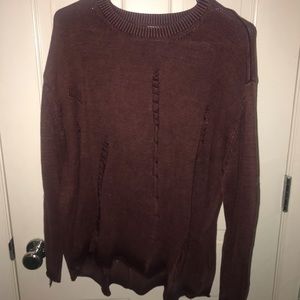 Distressed Maroon Sweater